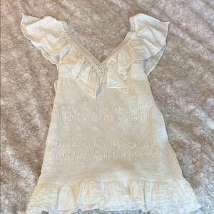 DO+BE White Ruffle Mini Dress